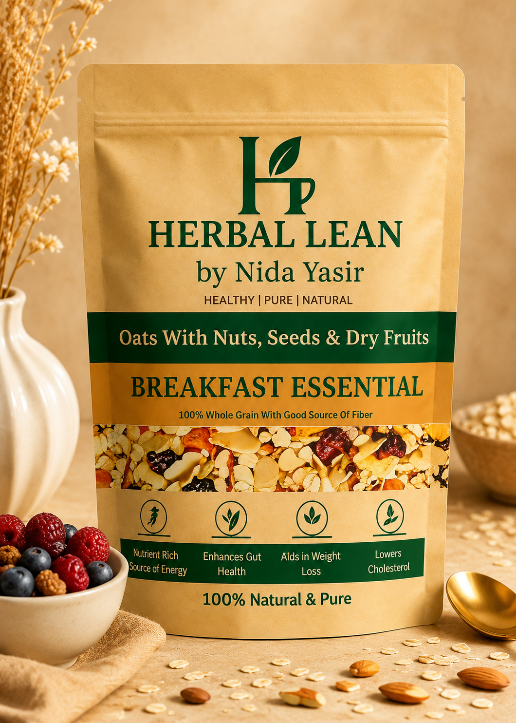 Premium Oats With Nuts Seeds & Dry Fruits BREAKFAST ESSENTIAL - Image 3