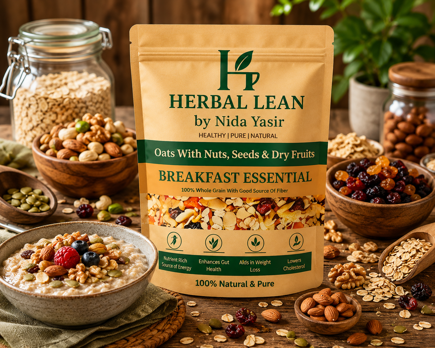 Premium Oats With Nuts Seeds & Dry Fruits BREAKFAST ESSENTIAL - Image 2